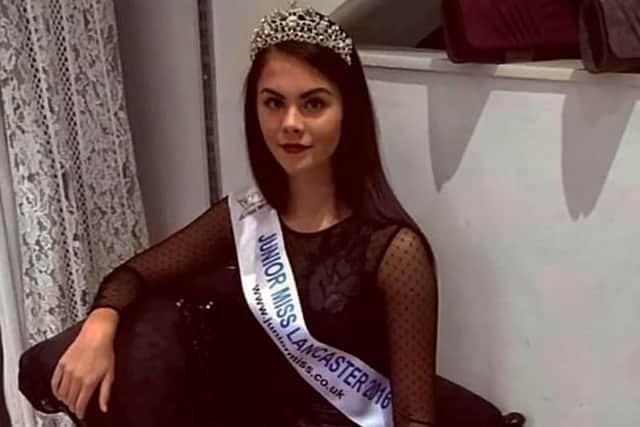 Melissa Butcher competing in Miss Lancaster in 2016.