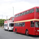 Some of the vintage buses which will be on show.