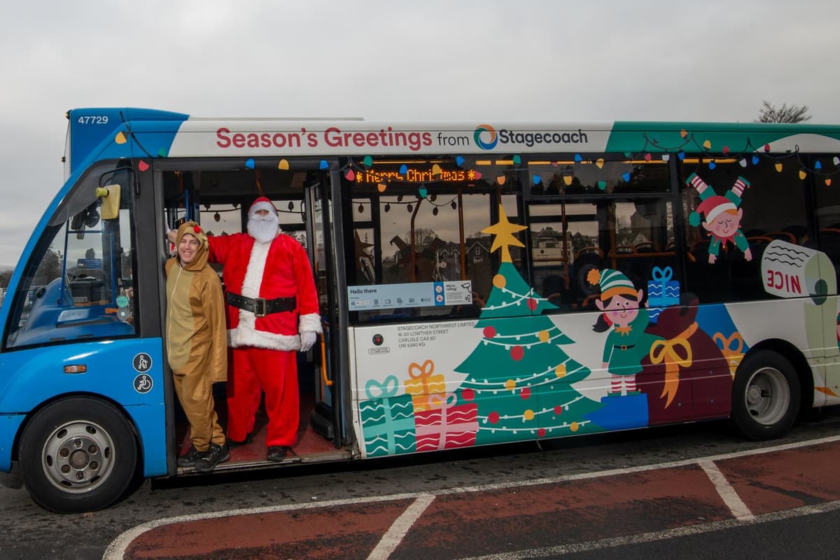 Special festive buses will have Santa on board in Lancaster and