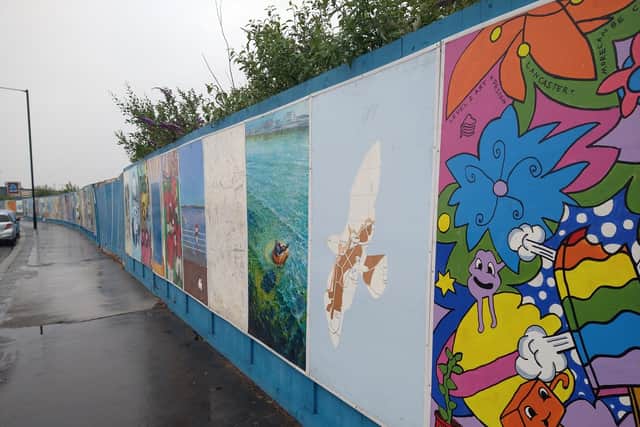 Work will start to replace the wooden hoardings - including those damaged in the recent winter storms - at the former Frontierland site. All of the artwork currently fixed to the panels will be carefully removed and stored safely on site while the work takes place.