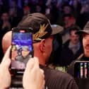 Tyson Fury and Oleksandr Usyk went face-to-face after the Gypsy King's win over Derek Chisora in December