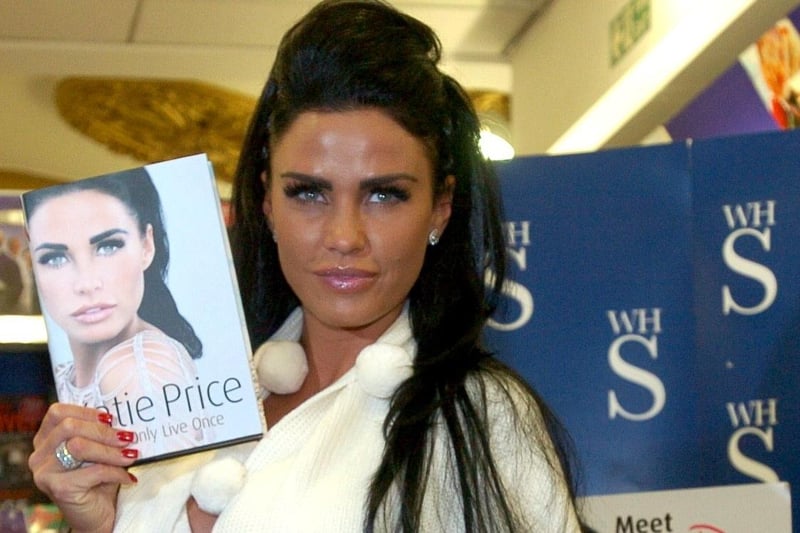 Katie Price at her book signing at WHSmith in Lancaster.