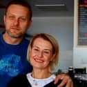 Magdalena and Chris Szczerba of The Bay Double Bubble café.
