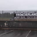 Protest banner regarding Morecambe Town Council and the 'Frontierland tax'. Picture: Roger Cleet