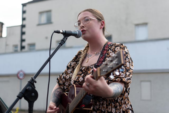 Amy Rae performs at Harry's Bar on Friday night at Morecambe Music Festival. Photo: Kelvin Lister-Stuttard