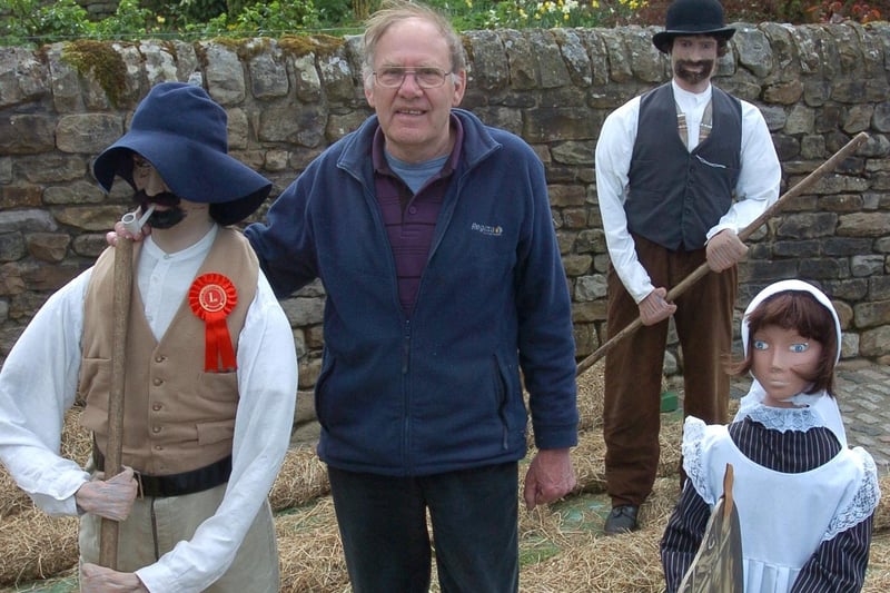 Overall winner of Wray Scarecrow Festival in 2010, David Kenyon, with The Victorian Farm themed entry.