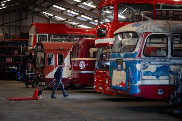 Some of the buses which will be restored and maintained at The Ribble Vehicle Preservation Group based in Freckleton.
