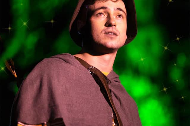 Jacob butler as Robin in The Dukes Christmas show. Photo by Gabi Dawkins.