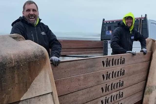 The storm boards were put in place before the storms hit last week.
