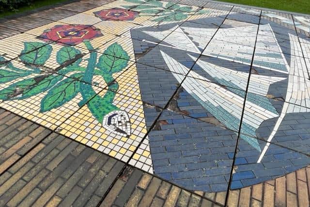 Some of the mosaic in Morecambe is cracked and damaged. Picture by Michelle Blade.