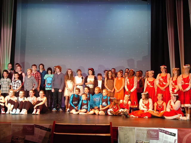 Finalists in Lancaster Talent on Show on the Grand Theatre stage.