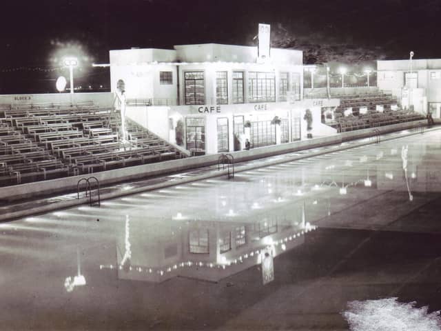 The cafe at the old Super Swimming Stadium.