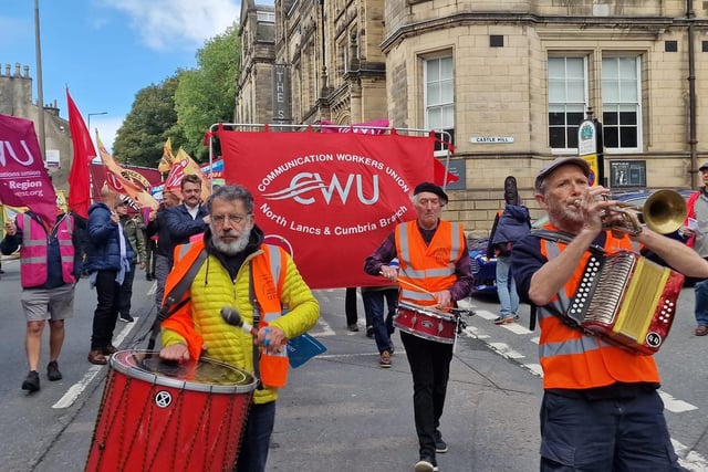 The Musicians Union lead the way during the march.