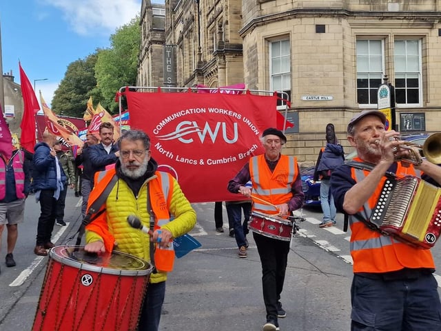 The Musicians Union lead the way during the march.
