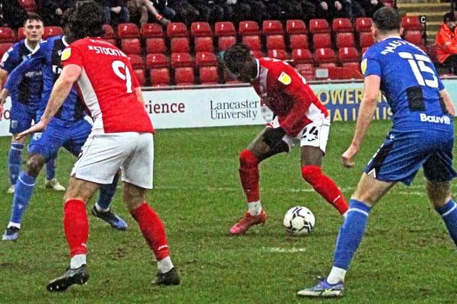 Morecambe's last game with Gillingham was the 1-1 draw at home in February 2022 Picture: Michael Williamson