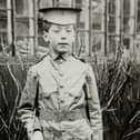 William Bull of Bull Bank, Wray, the family home. He is dressed as a soldier for the school concert in a uniform made by his mother. In the concert he sang 'It's a long way to Tipperary.' Picture courtesy of David Kenyon.