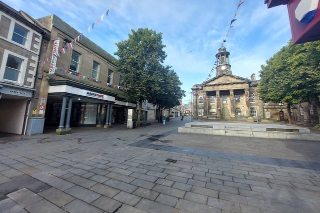 Market Square in Lancaster is silent on Monday morning.