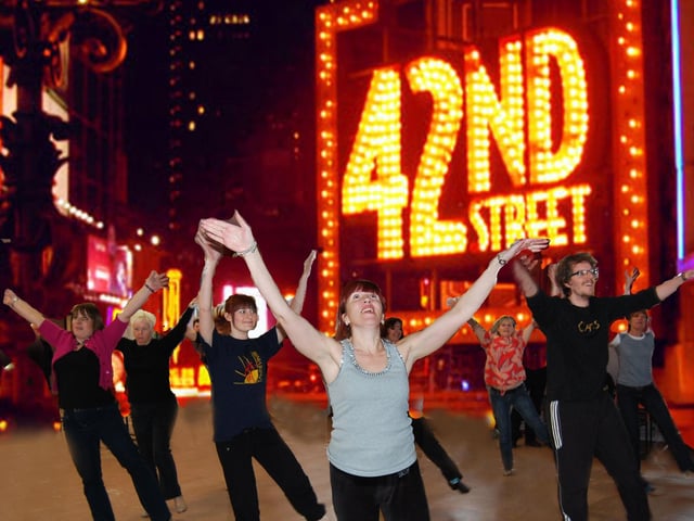A taste of Broadway for members of Red Rose Amateur Operatic and Dramatic Society as they prepared for their production of 42nd Street to be presented at the Grand.