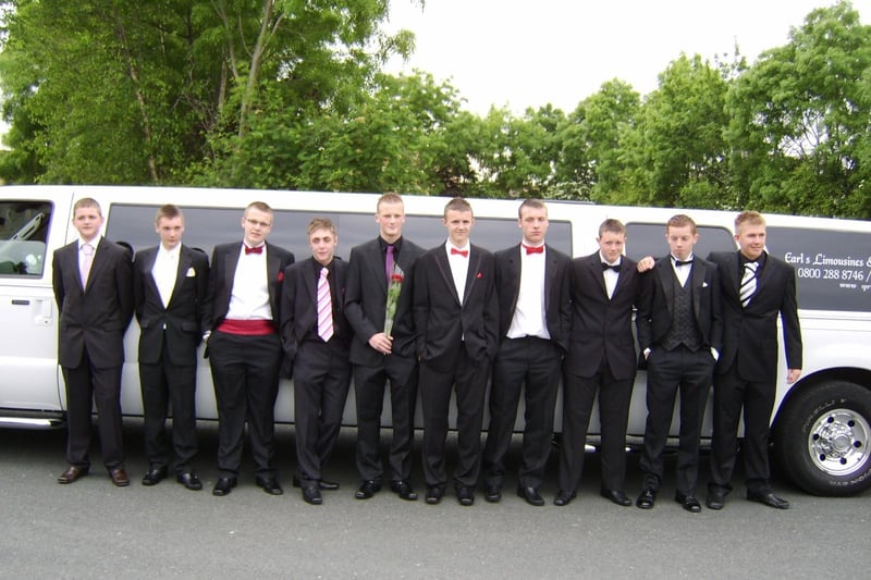 Ripley St Thomas CE School boys ready for their prom in 2008, at the Carleton in Morecambe.