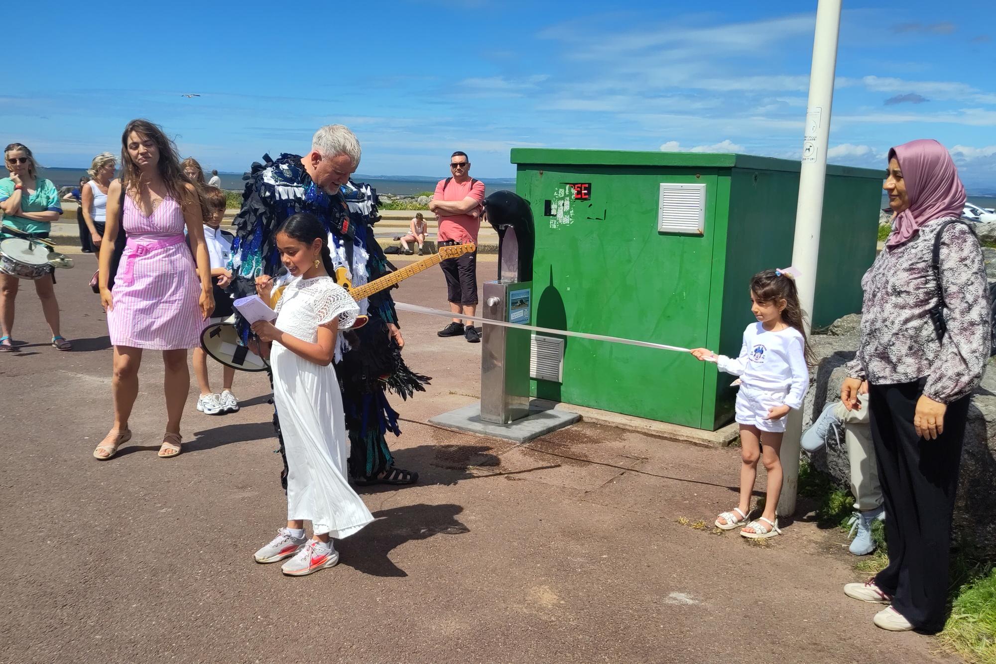 Neuer Trinkbrunnen an der Morecambe Promenade installiert