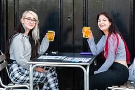 Cheers! A chance to enjoy an outdoor catch-up with friends as lockdown restrictions across England are relaxed.