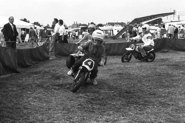 The mini motor race track at Garstang Show proved a popular attraction