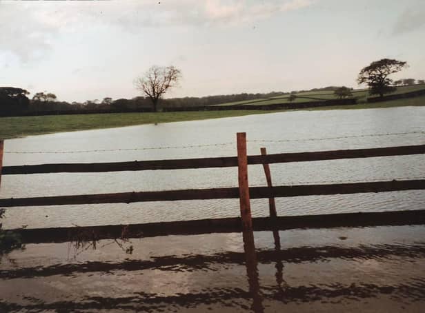 The proposed building site in Galgate under water.