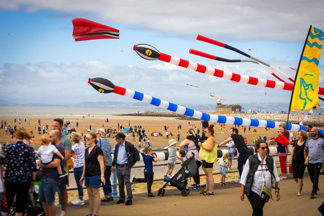 Morecambe beach was packed with kites and kite flyers as well as people watching the kite festival at the weekend. Picture by Jamie Buttershaw.