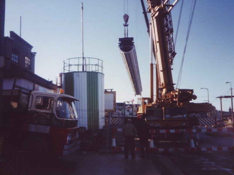 Building of the Polo Tower under way at Frontierland.