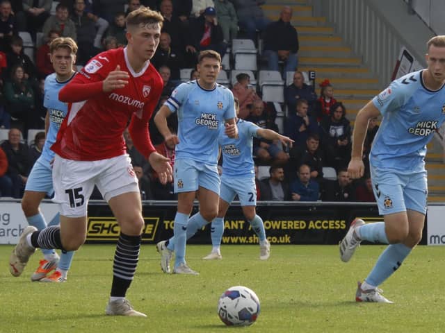 Jensen Weir has impressed since joining Morecambe on loan Picture: Ian Lyon