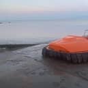 A hovercraft on Intertidal mudflats. Photo: Vicky West, ABPmer via Natural England