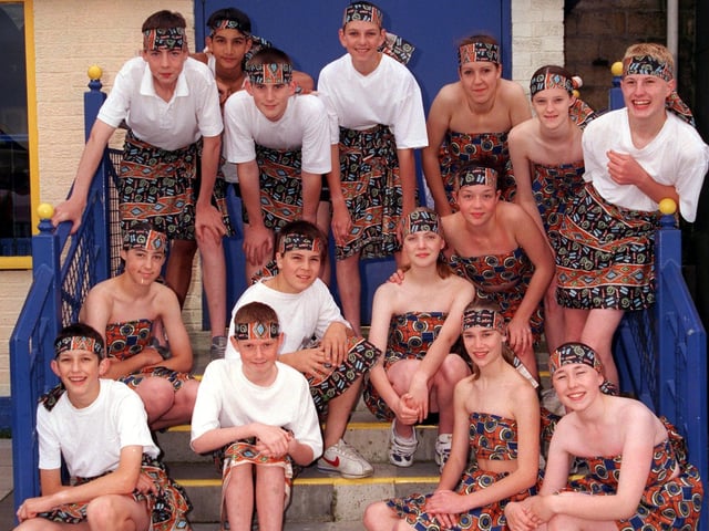 The Ludus and Mashango Dance Group from Heysham High and Morecambe High Schools who performed a dance involving Eric's theme song, Bring Me Sunshine, for the Queen during her visit in July.