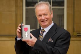 Peter Duffy with his MBE.