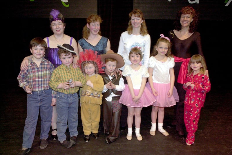 Children from the Alysia Gilda School of Dance with their mums, who performed Dance Crazy 2001 As Time Goes By at The Dome. From left, Lesley Ryan with Jamie and Duncan, Jane Rees with Alex and Kit, Sarah Wood with Natasha and Kym Walton with Georgina and Harriet.