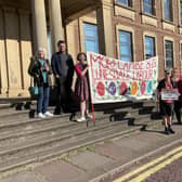 Members of the local Labour Party picketed Morecambe Town Council meeting on Thursday night.