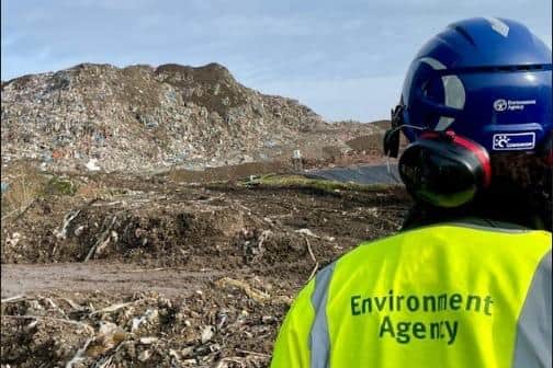 The operation at the Lancashire landfill site.