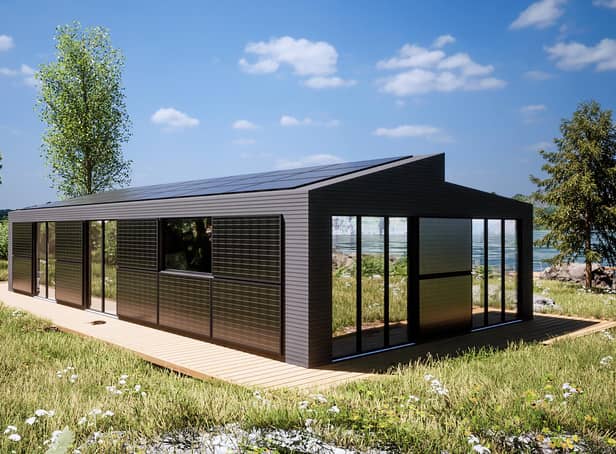 A side view of how one of the new electricity generating lodges could look from CurveBlock Technologies and Perfect Parks