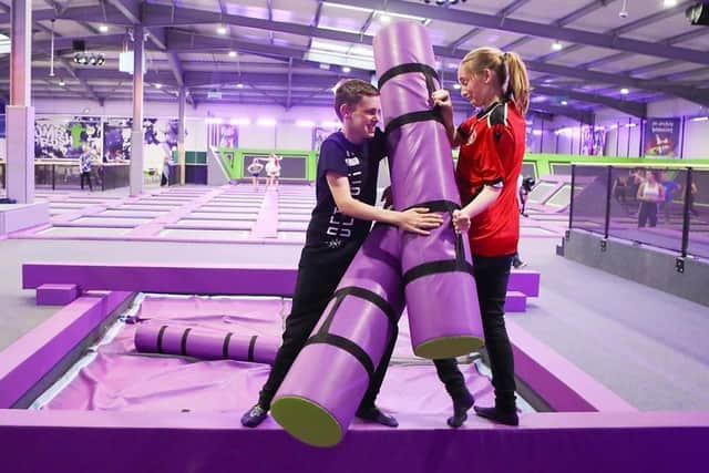 Jump Rush has trampolines big and small.