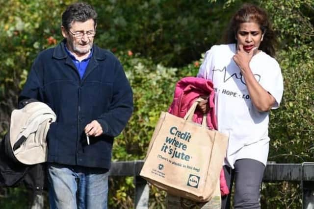 Douglas Traynor and Shanti Traynor after their eviction from a bar and restaurant in Scotland last autumn.