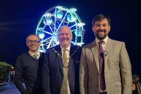 From left: County Councillor Aidy Riggott, cabinet member for economic development and growth, County Councillor Alan Cullens, chairman of the county council, County Councillor Charlie Edwards, who represents Morecambe South.