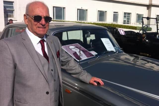 Mike Fountain, Eric Morecambe's former chauffeur, with the comedian's restored 1971 Silver Shadow Rolls Royce. 