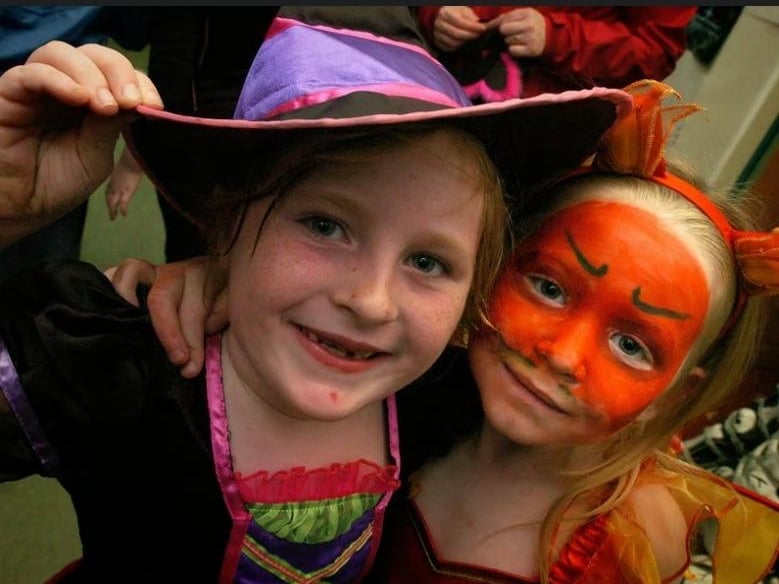 Lucy Wenlock, aged 6 and Josie Taylor (7) dress up and have fun at a Skerton Guides, Brownies and Rainbows Halloween party in the community centre.