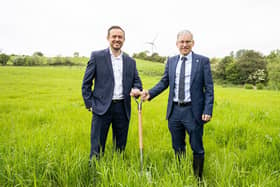 Andrew Wightman, Pre-Construction Director, Vital Energi (left) and Andy Schofield, Vice-Chancellor,