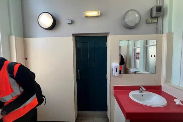 The existing female toilets on platform 4.