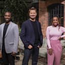 From left, Stuart Douglas, George Clarke and Scarlette Douglas were Flipping Fast on Channel 4 this week