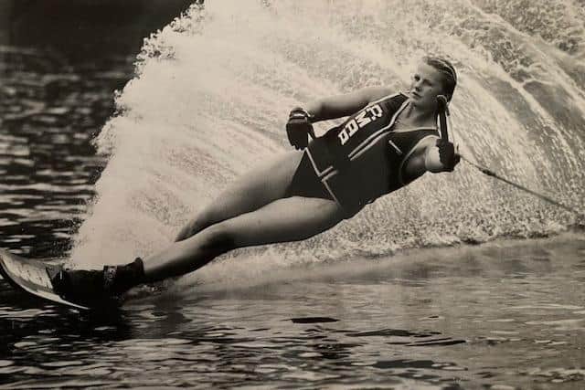 Heidi Birr in her water skiing days.