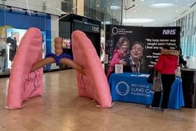 The giant lungs will be in Morecambe on Thursday.