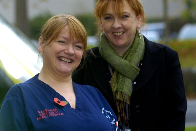 Research practitioner for emergency medicine and critical care at the Royal Lancaster Infirmary, Jayne Craig (left), who was nominated for the Patients Champion Award by her boss Kate Casey (right), the deputy director of KELD at the University Hospitals of Morecambe Bay NHS Foundation Trust.
