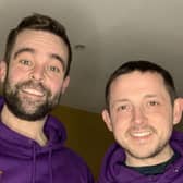 Dan Morris and Nick Houghton who will take on the Cotswold Way Challenge for the Bowel Movement charity.