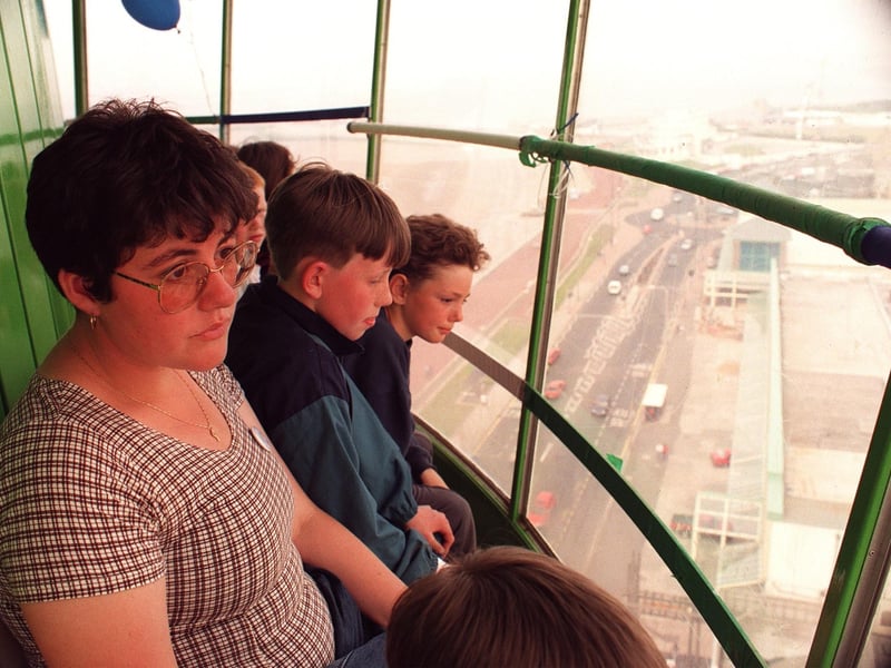 Taking a ride in the Polo Tower with great views across the bay.